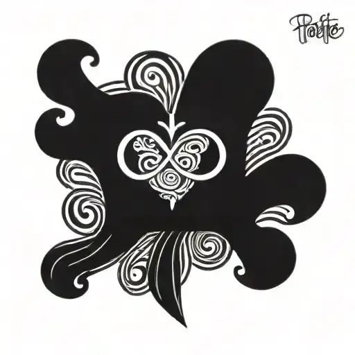 Breathe word, infinity sign, tulip, wave, cross, heart  tattoo design idea