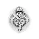 John 3:16 words in cross outline  tattoo design idea