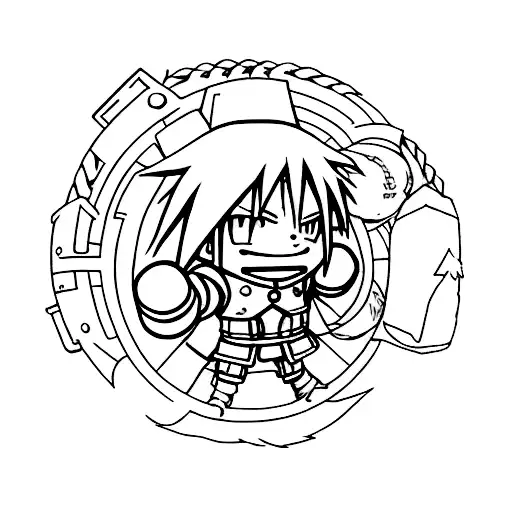 Fullmetal Alchemist transmutation wit a Airsoft Solider tattoo design idea