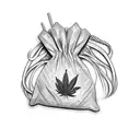 money bag with weed inside it tattoo design idea