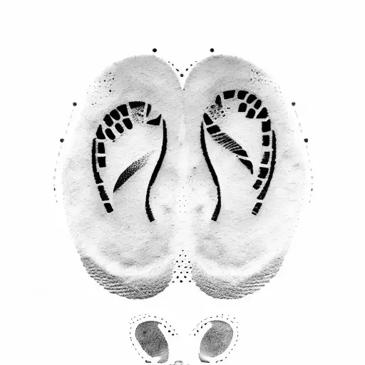 footprint with the name Adele on top of it tattoo design idea