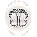 baby footprint with the name Adele on top of it tattoo design idea