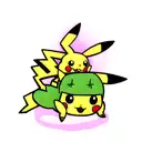 Pikachu on a cactus tattoo design idea