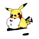 Pikachu on a cactus tattoo design idea