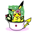 Pikachu on a cactus tattoo design idea