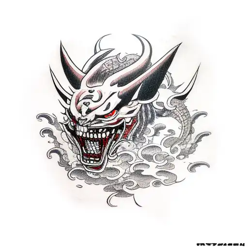 Buy Tattoo Design Demon & Serpent Digital Download Online in India - Etsy