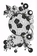 disco ball tattoo design idea
