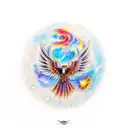 drums, phoenix, Taurus, galaxy  tattoo design idea