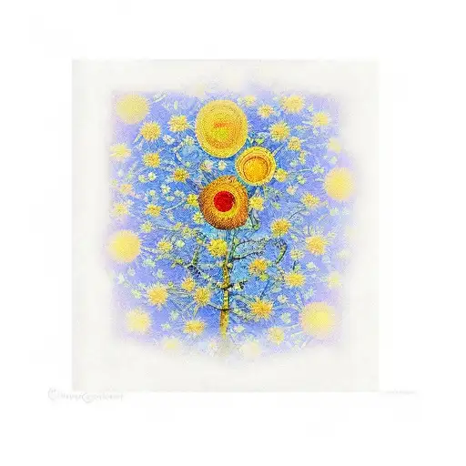 van gogh the starry night flowers tattoo design idea