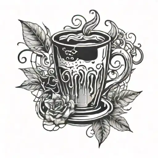 caffeine chemical stucture tattoo design idea