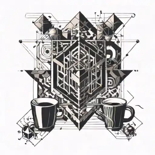 caffeine chemical stucture tattoo design idea