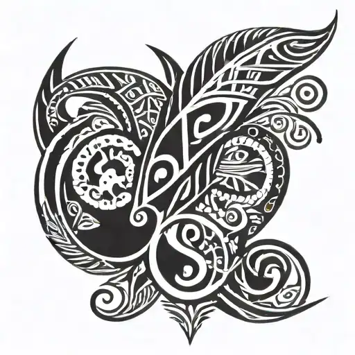 guam tribal half sleeve tattoo design idea