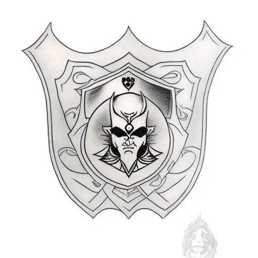 karn shield character from mahabhart tattoo design idea