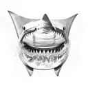 shark teeth tattoo design idea