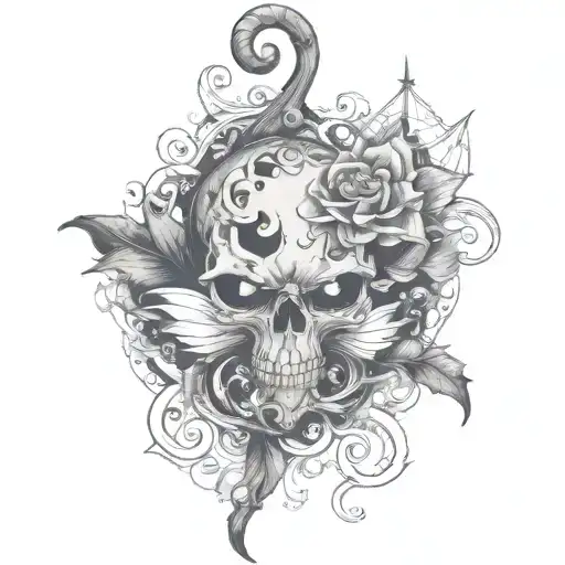 change skull to jigglypuff tattoo design idea