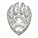 bear paw print tattoo design idea