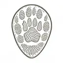 bear paw print tattoo design idea