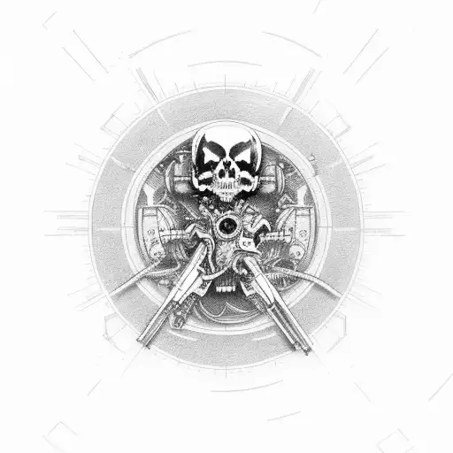 death pointing at speedometer bringing irt to 300km /h tattoo design idea