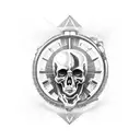 death pointing at speedometer bringing irt to 300km /h tattoo design idea