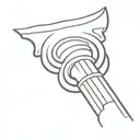 ionic column hand drawing style tattoo design idea