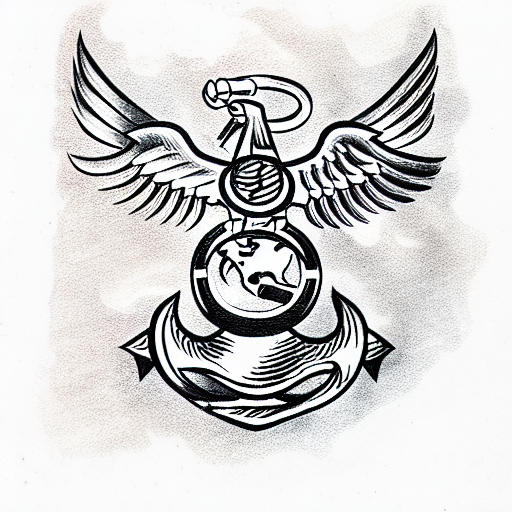 USMC with Eagle Globe and Anchor tattoo design idea