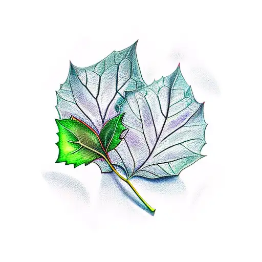 Ivy leaves  tattoo design idea