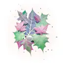 Ivy leaves  tattoo design idea