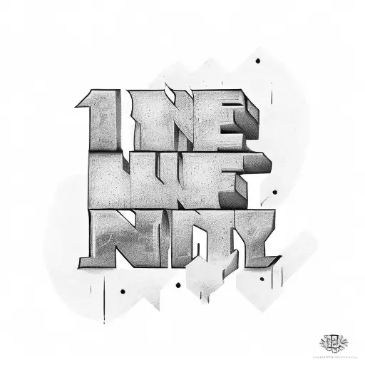 lettering 'One Chance One opportunity' tattoo design idea