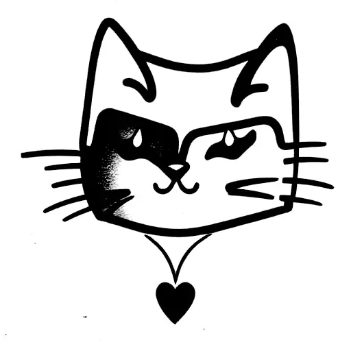 Swag Kitty  tattoo design idea