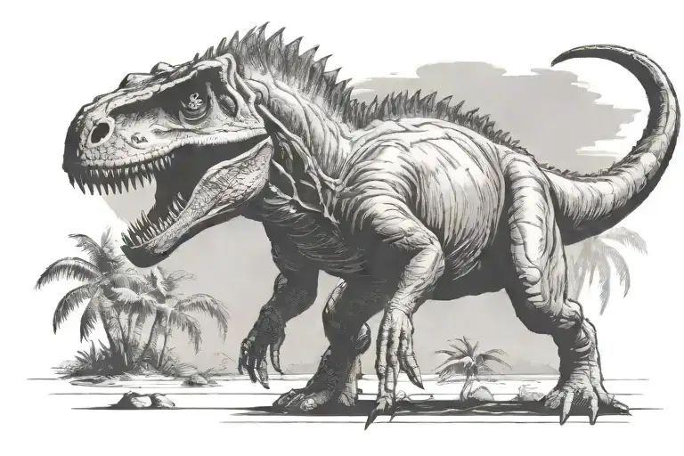 Jurassic Park dinosaur tattoo design idea