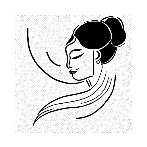 Burmese inspired thin lines tattoo showing strength courage and perseverance  tattoo design idea