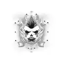 leather daddy on fire  tattoo design idea