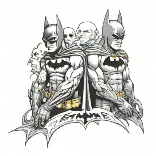 Batman villains tattoo design idea