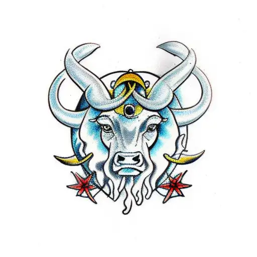 Taurus and Aquarius intwined  tattoo design idea