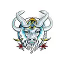 Taurus and Aquarius intwined  tattoo design idea