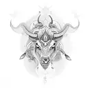Taurus and Aquarius in live tattoo design idea