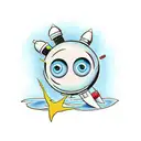 Disney nuclear bomb with eyes arms and legs tattoo design idea