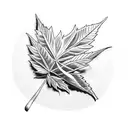hemp leaf tattoo design idea