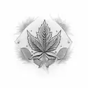 hemp leaf tattoo design idea