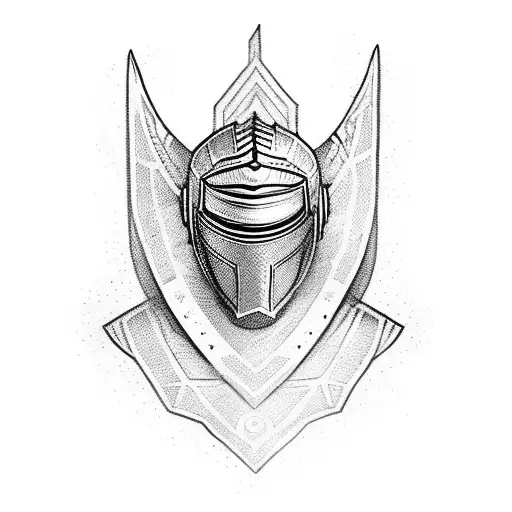 Knight man in the tiger's skin killing it tattoo design idea