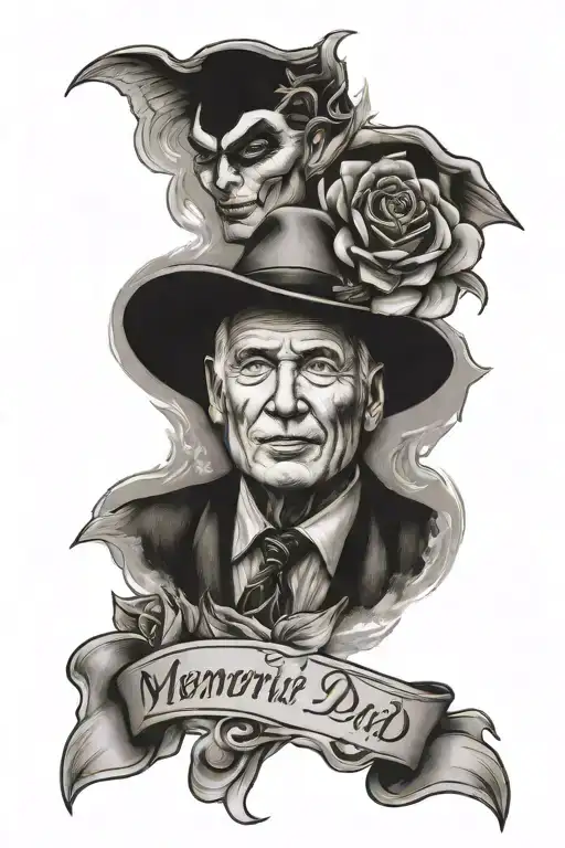memorial tattoo for dad tattoo design idea