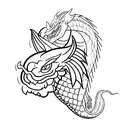 Stock market graph intertwined with a dragon tattoo design idea