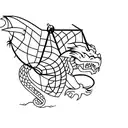 Stock market graph intertwined with a dragon tattoo design idea