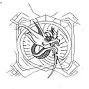 Stock market graph intertwined with a dragon tattoo design idea