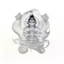 symbolic tattoo which includes Naruto, Hanuman, Karna, Ravan tattoo design idea