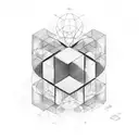 metatron cube, latim phrase tattoo design idea