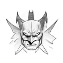 Batman and Hellboy tattoo design idea