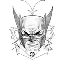 Batman and Hellboy tattoo design idea