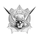Batman and Hellboy tattoo design idea