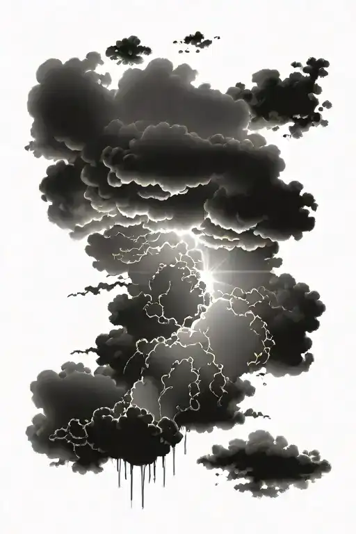 Dark storm clouds. Sunshine bursting from behind. tattoo design idea